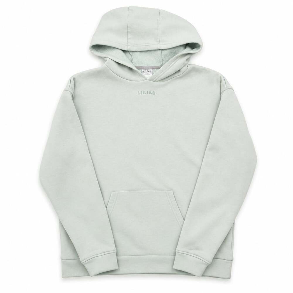 Lilias Active Embroidered Logo Pullover Hoodie Sage Green